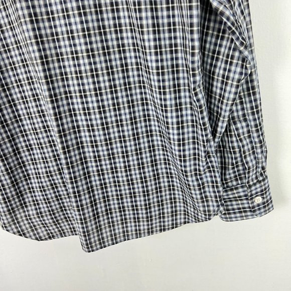 Billy Reid Plaid Button Front Shirt Chest Pockets Size Medium Fit 2 GUC A1514 - Picture 12 of 12